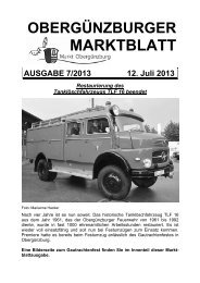 Ausgabe 12. Juli 2013 - Obergünzburg