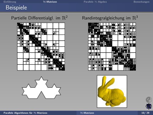 Parallele Algorithmen für H-Matrizen