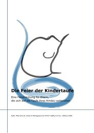 Die Feier der Kindertaufe - Pfarrei St. Kilian Haßfurt