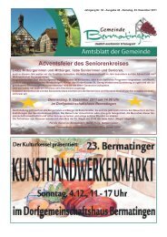 Adventsfeier des Seniorenkreises - Bermatingen