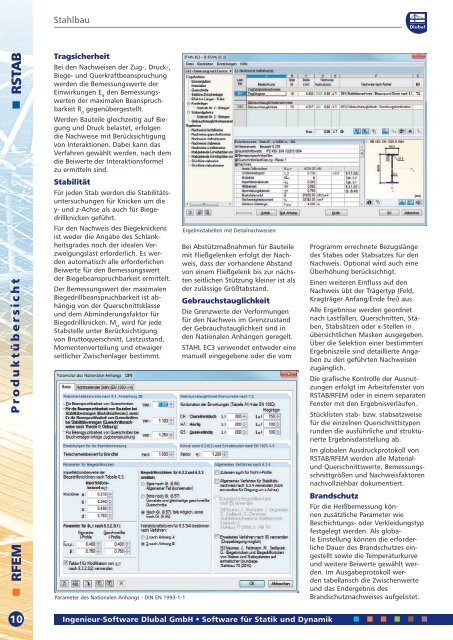 Produktübersicht Januar 2013 als PDF herunterladen - Dlubal