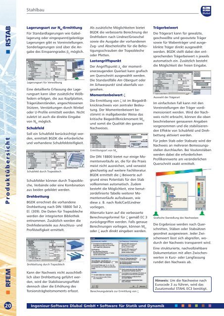 Produktübersicht Januar 2013 als PDF herunterladen - Dlubal