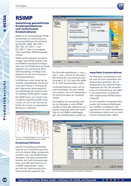 Produktübersicht Januar 2013 als PDF herunterladen - Dlubal