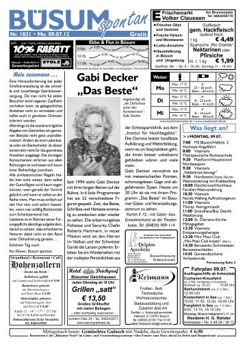 Ausgabe Nr. 1031 - Büsum spontan