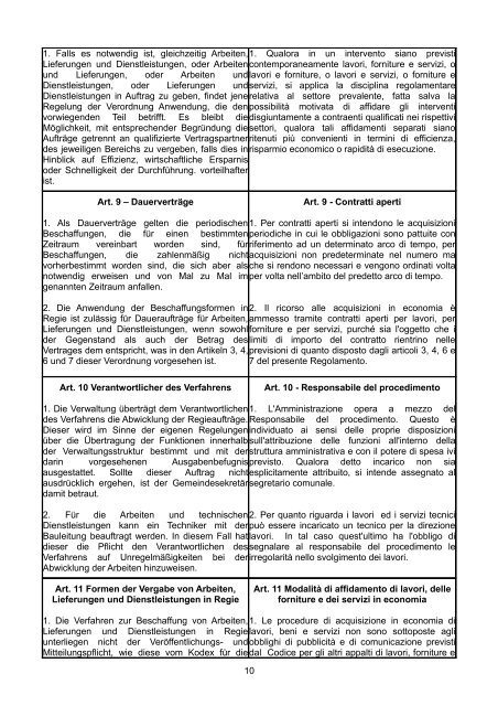 Verordnung über die Durchführung von Arbeiten, Lieferungen und