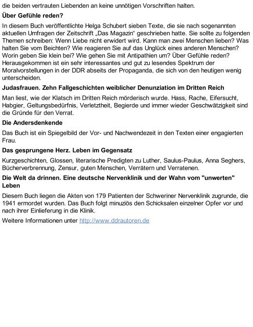 Das verbotene Zimmer - Demo - DDR-Autoren