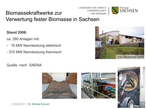 Bioenergie im Freistaat Sachsen