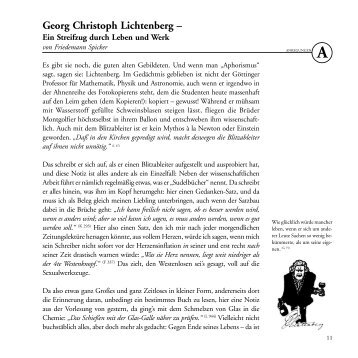 Georg Christoph Lichtenberg. Ein Streifzug durch Leben und Werk