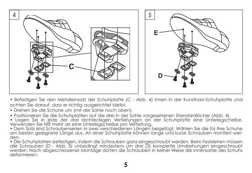 Pro-Fit PLUS Pedale Bedienungs-Anleitung - Campagnolo