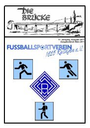 17. Jahrgang, Ausgabe 2011 Ausgabedatum März ... - FSV Ralingen