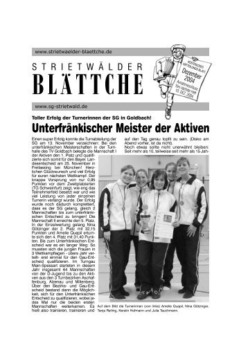 BLATTCHE - Strietwälder Blättche