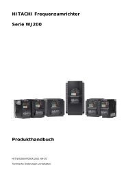 HITACHI Frequenzumrichter Serie WJ200 Produkthandbuch - Stesag