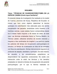 TÉCNICAS DE OVARIOHISTERECTOMÍA EN LA ESPECIE CANINA ...