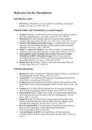 Reference List for Thrombotest - Alere AS