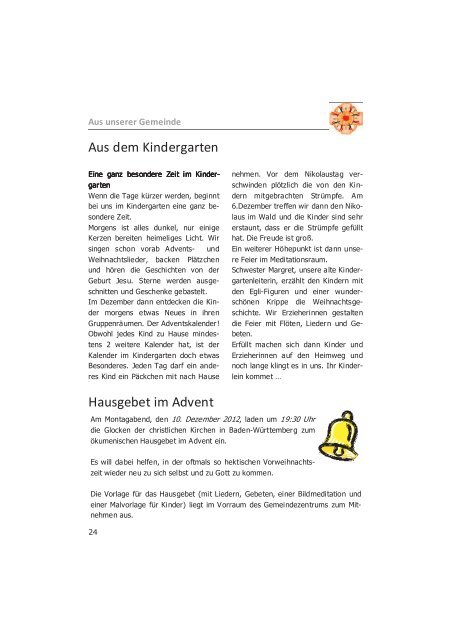 Ausgabe 4 - Sonnenhof-Gemeinde