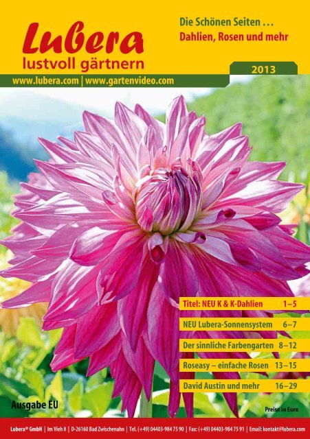 Lubera Katalog 2013 und Blütensträucher Rosen