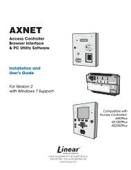 Access Controller Browser Interface & PC Utility Software ... - Linear