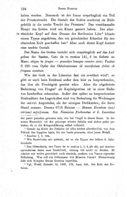 Abhandlungen zur römischen Religion - Bibliothèques de l ...