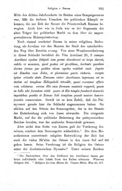 Abhandlungen zur römischen Religion - Bibliothèques de l ...