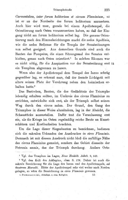 Abhandlungen zur römischen Religion - Bibliothèques de l ...