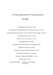 Vorlesungsmitschrift Psychosomatik SS 1999 - sTs-net.de