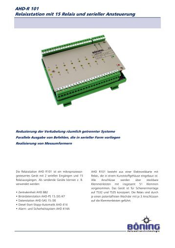 AHD-R 101 Relaisstation mit 15 Relais und serieller Ansteuerung