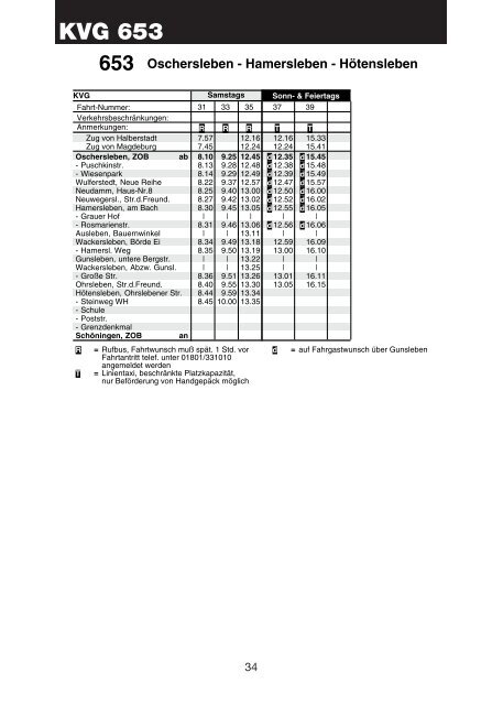 653 Oschersleben - Hamersleben - KVG Börde-Bus mbh