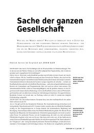 Sache der ganzen Gesellschaft - Medienheft