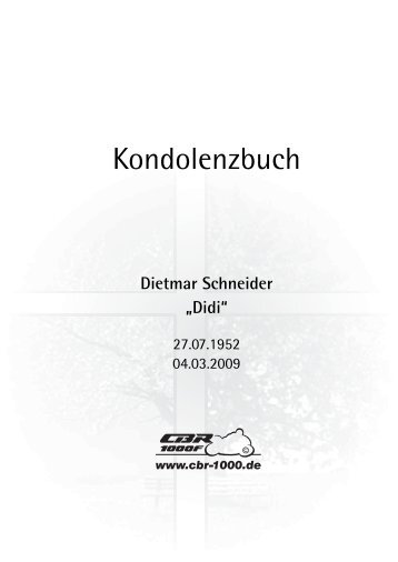 Kondolenzbuch lesen - CBR-1000