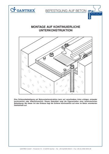 kontinuierl. Unterkonstruktion - Gantrex