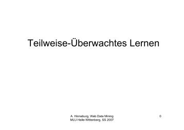 Teilweise-Überwachtes Lernen