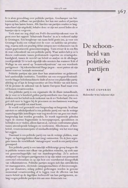 nr. 7-8 - Publicaties Nederlandse Politieke Partijen