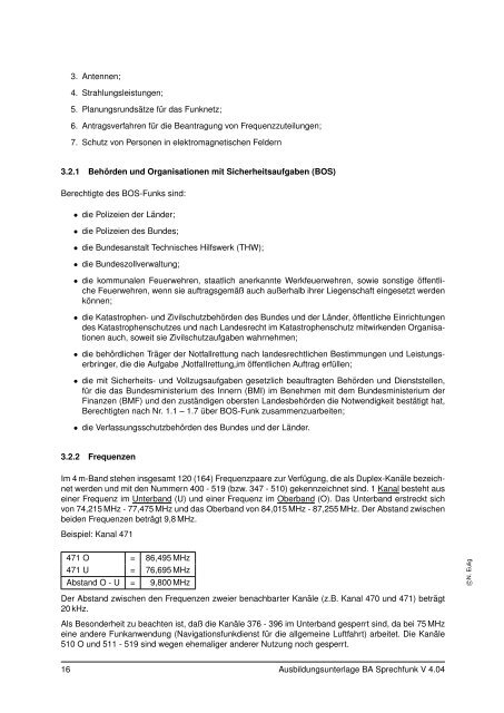 Sprechfunker - THW - Institut für Elektromagnetische Verträglichkeit