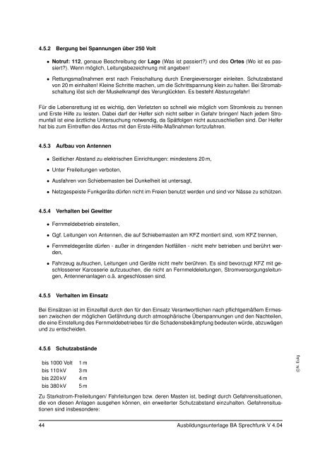 Sprechfunker - THW - Institut für Elektromagnetische Verträglichkeit