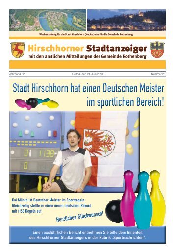Ausgabe Nr. 25 vom 21. Juni 2013 - Hirschhorn