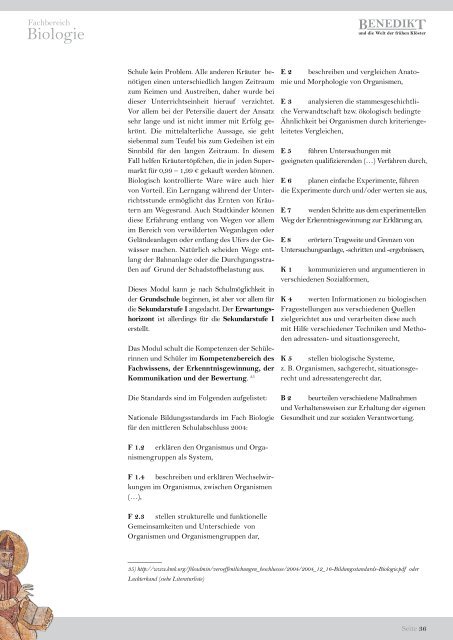 Lehrerhandreichung (pdf) - Benedikt