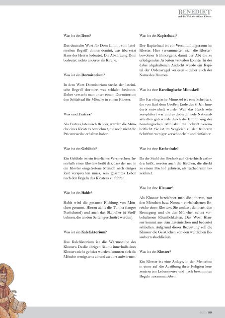 Lehrerhandreichung (pdf) - Benedikt