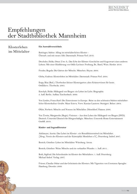 Lehrerhandreichung (pdf) - Benedikt