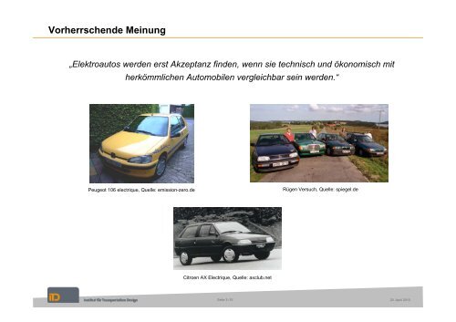 Kundenerwartungen an die Elektromobilität - Institut für ...