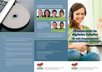 Urheberrecht im digitalen Zeitalter - Für mehr ... - GUE/NGL