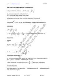 Gebrochen rationale Funktionen (mit Parameter)