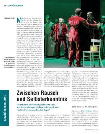 Zwischen Rausch und Selbsterkenntnis - Die Deutsche Bühne