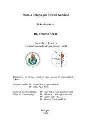 értekezés - Semmelweis Egyetem Doktori Iskola