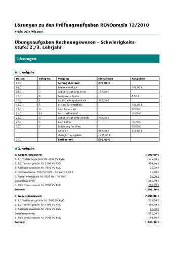 Lösungen zu den Prüfungsaufgaben RENOpraxis 12/2010 ...