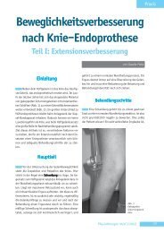 Beweglichkeitsverbesserung nach Knie–Endoprothese - Claudia ...