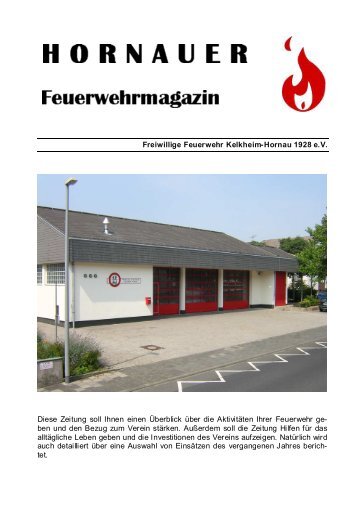 Feuerwehrzeitung 2008 - Freiwillige Feuerwehr Kelkheim-Hornau