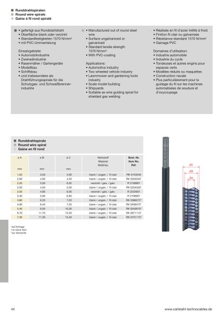 TechnoCables (pdf) - Technische Seile für anspruchsvolle Einsätze