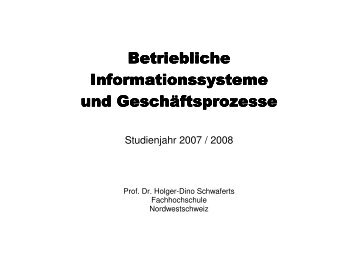 Skript der Fachhochschule Nordwestschweiz zu Fach - Schwaferts