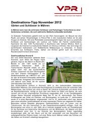 Destinations-Tipp November 2012 Gärten und Schlösser in ... - VPR