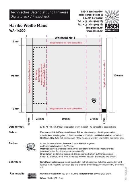 Haribo Weiße Maus WA-14000